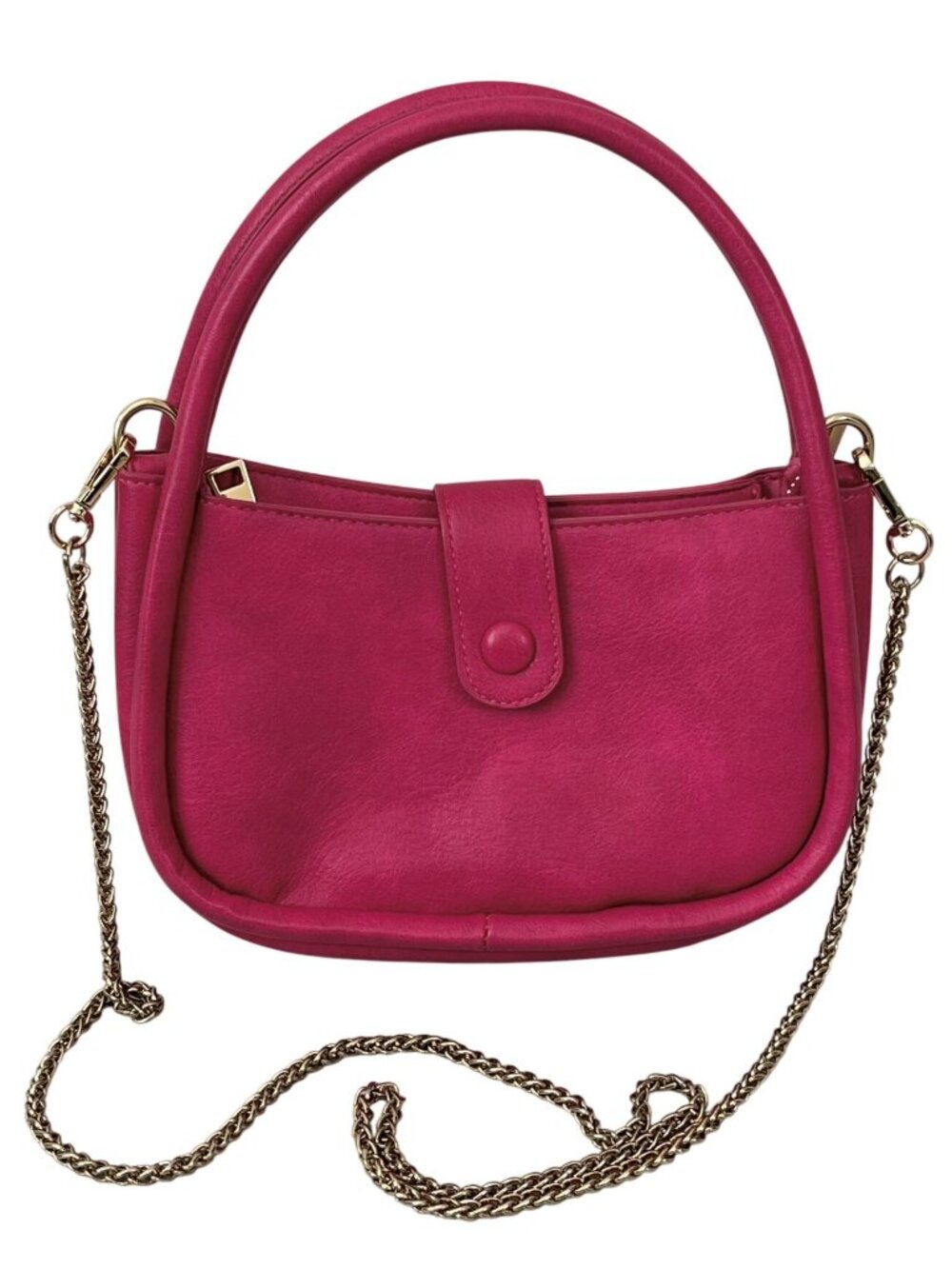 Anthropologie Pink Vegan Leather Crossbody Handbag Purse